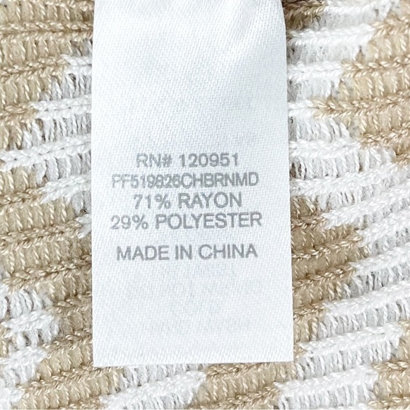 Tab and White Chevron Sweater Bodycon Dress Size Medium - Picture 3 of 11